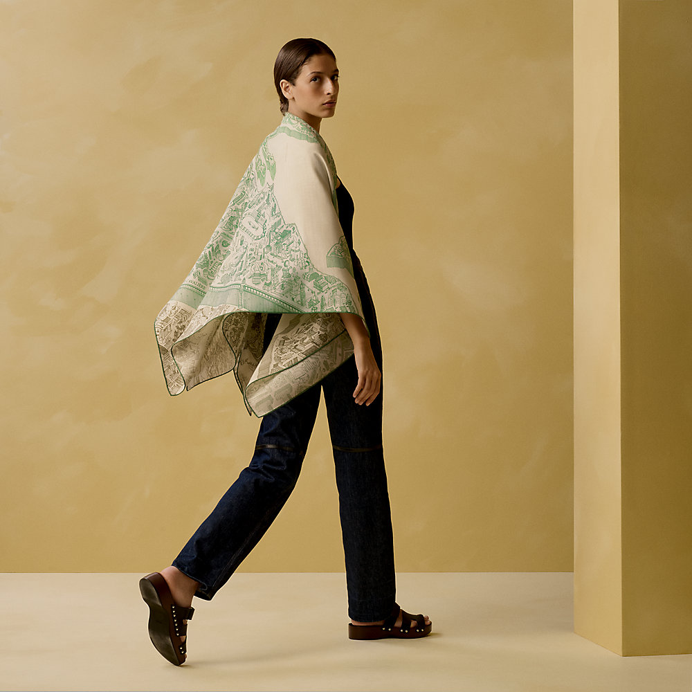 La Nouvelle Cite Cavaliere shawl 140 | Hermès USA